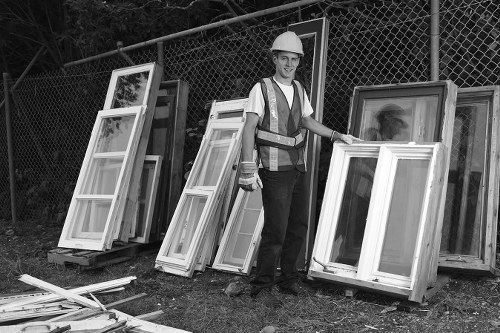 Construction workers clearing waste in Blackheath site