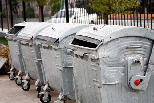 Waste removal truck operating in Blackheath